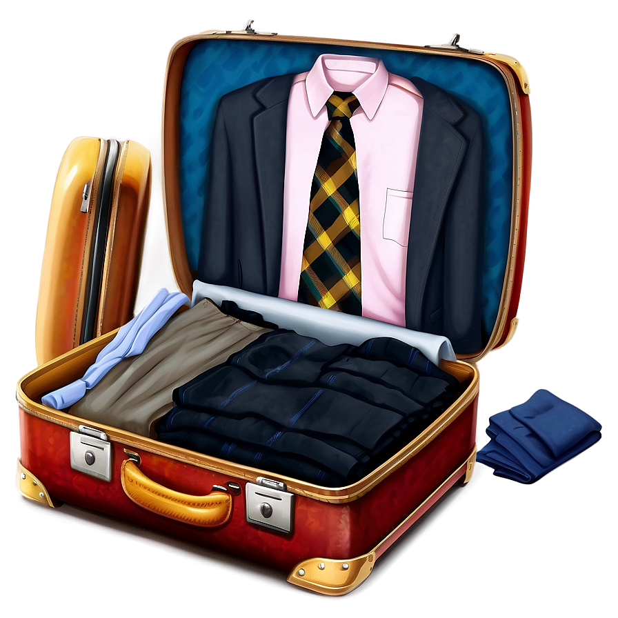 Open Suitcase With Clothes Png Fqi PNG Image