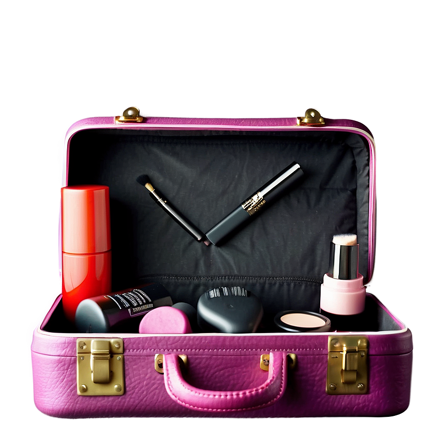 Open Suitcase With Makeup Png Ngw PNG Image