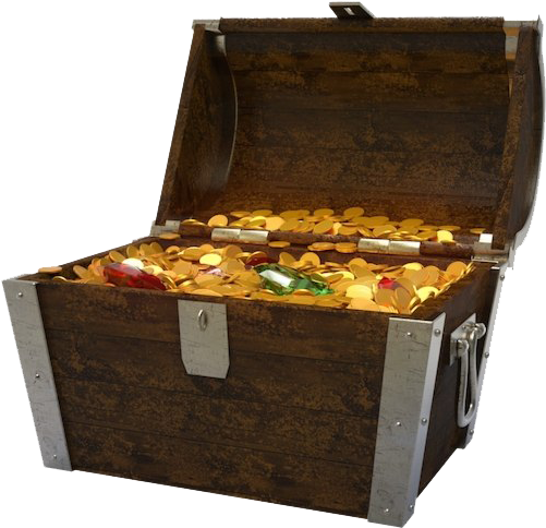 Open Treasure Chest Fullof Gold Coinsand Jewels.png PNG Image