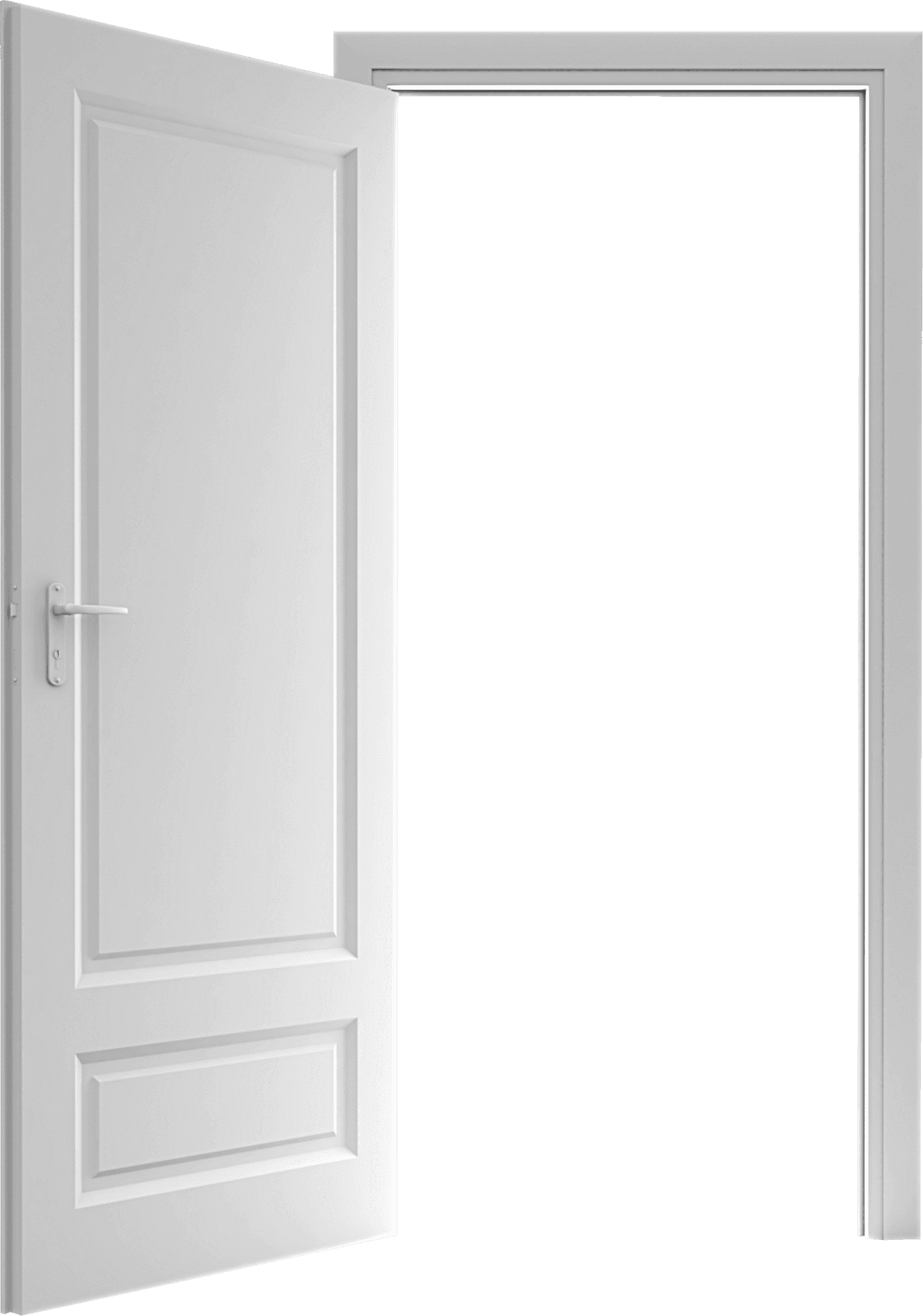 Open White Door PNG Image