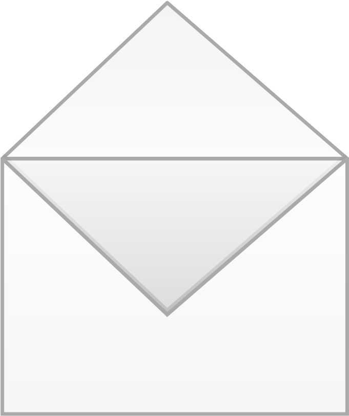 Open White Envelope PNG Image