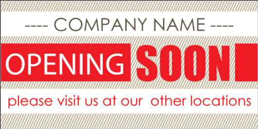 Opening Soon Company Banner PNG Image