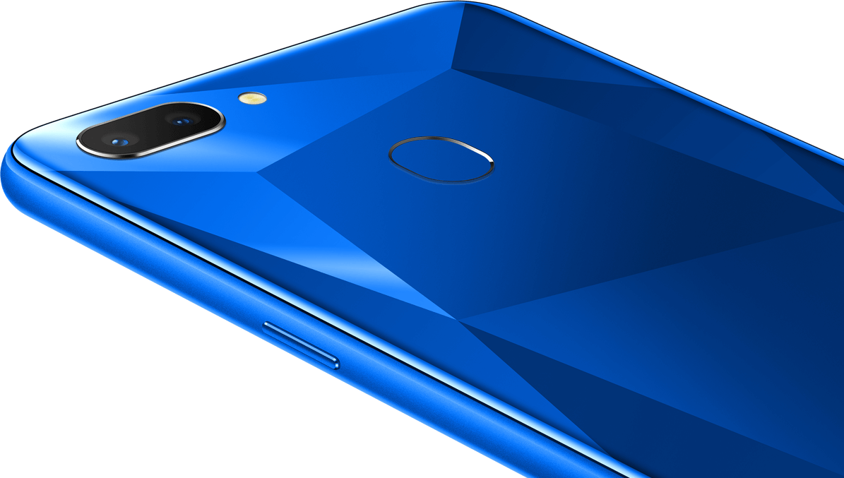 Oppo Blue Diamond Back Panel PNG Image