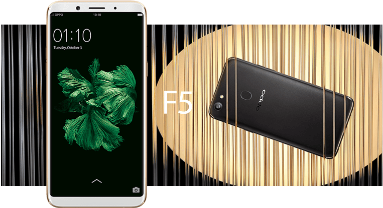 Oppo F5 Smartphone Displayand Design PNG Image