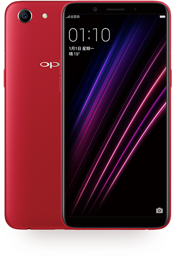 Oppo Red Smartphone Display PNG Image