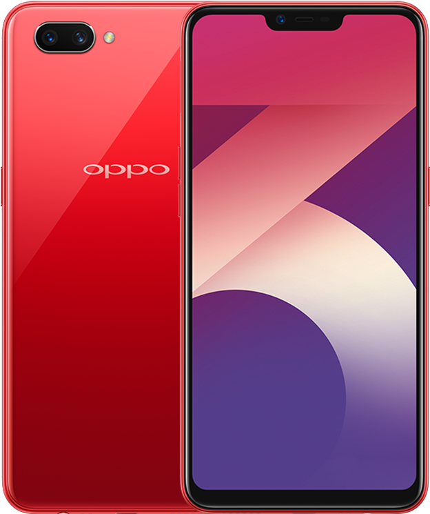 Oppo Red Smartphone Dual Camera PNG Image