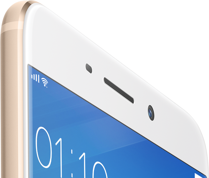 Oppo Smartphone Closeup Displayand Camera PNG Image