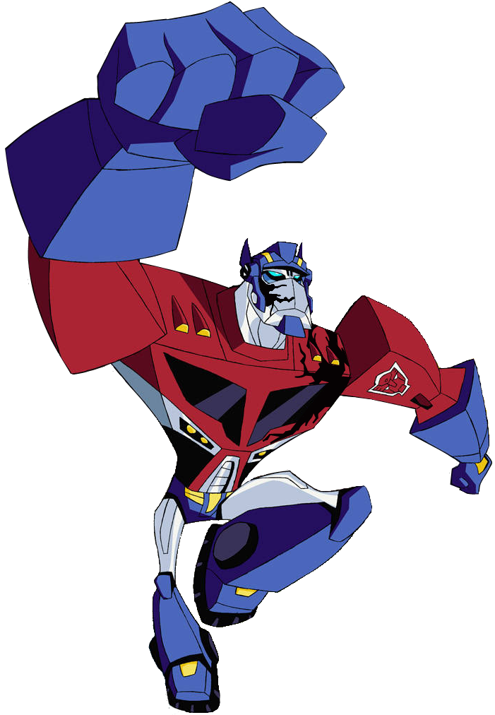 Optimus Prime Action Pose PNG Image