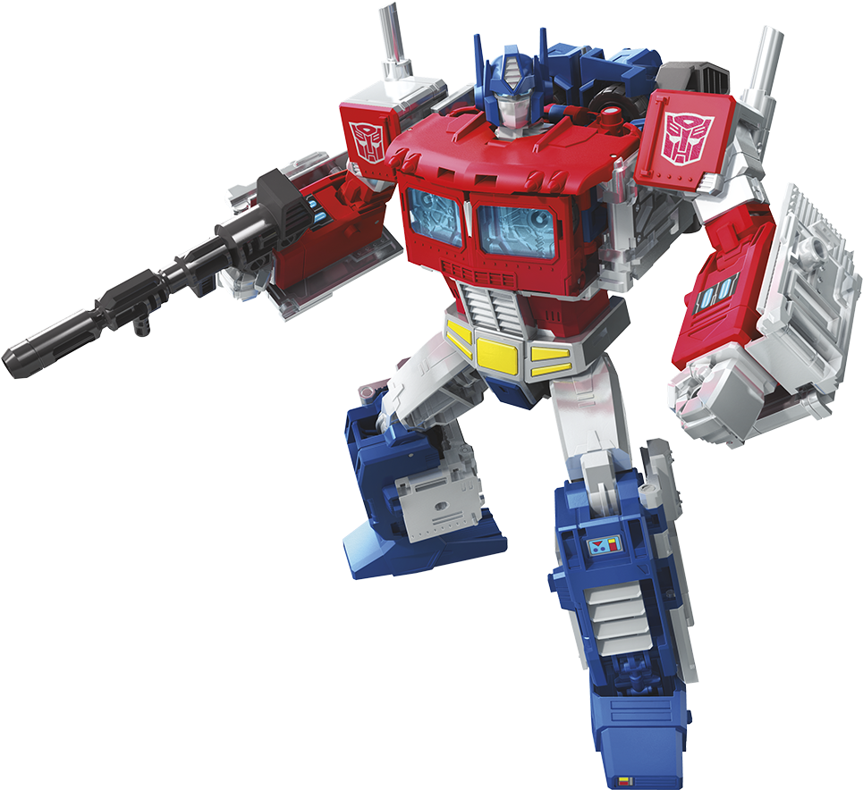 Optimus Prime Action Pose PNG Image