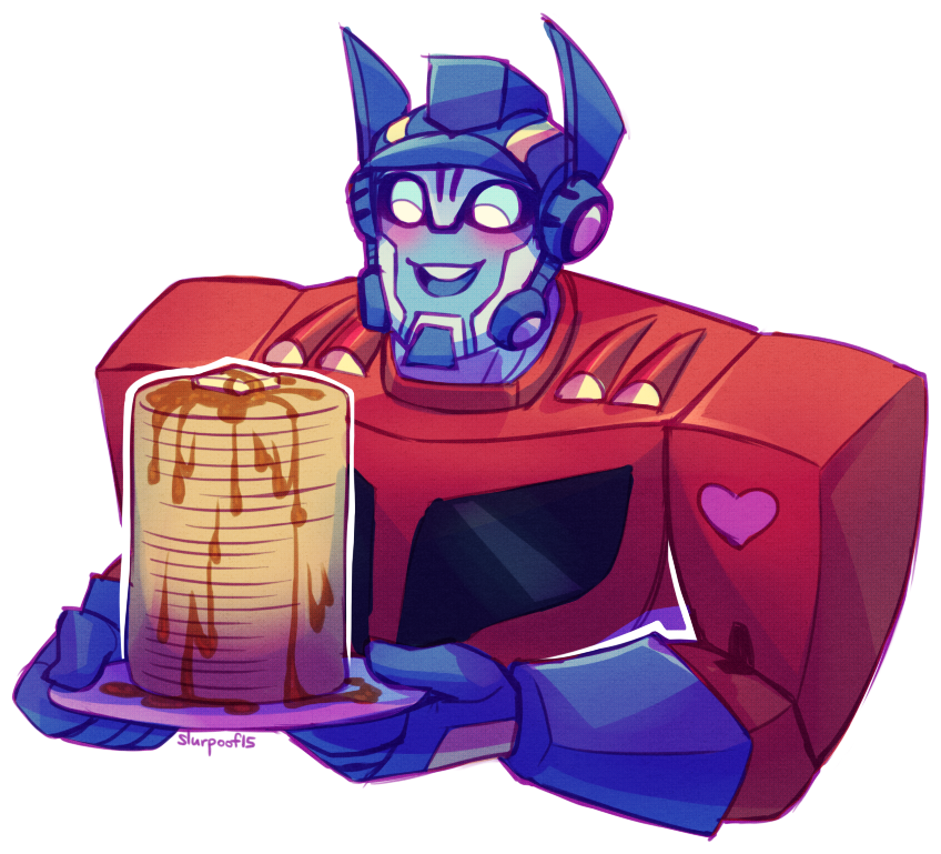 Optimus Prime Pancake Love PNG Image