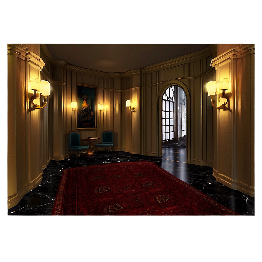 Opulent Mansion Hallway Png 05242024 PNG Image