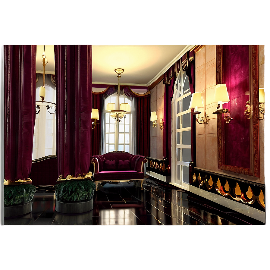 Opulent Mansion Hallway Png Cuo PNG Image