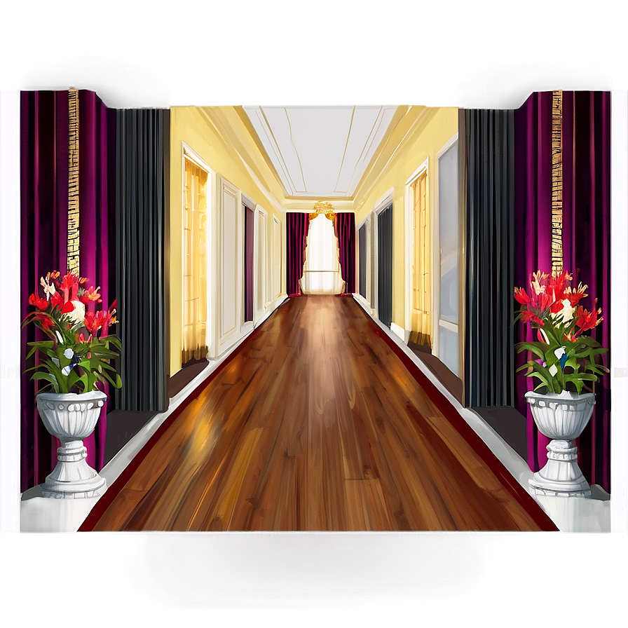 Opulent Mansion Hallway Png Gff94 PNG Image