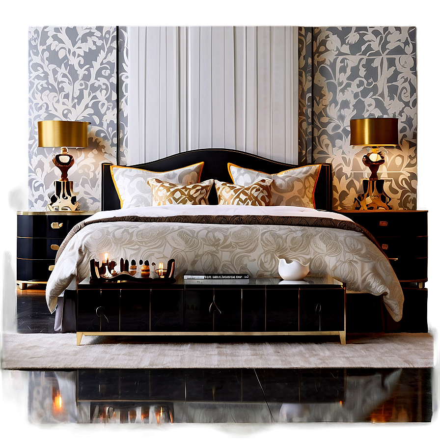 Opulent Master Bedroom Png 06252024 PNG Image