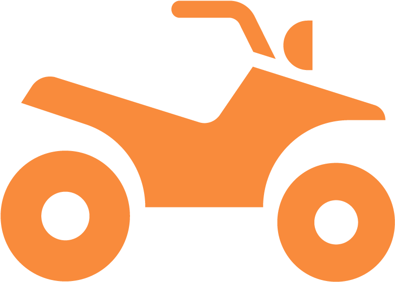 Orange A T V Icon PNG Image