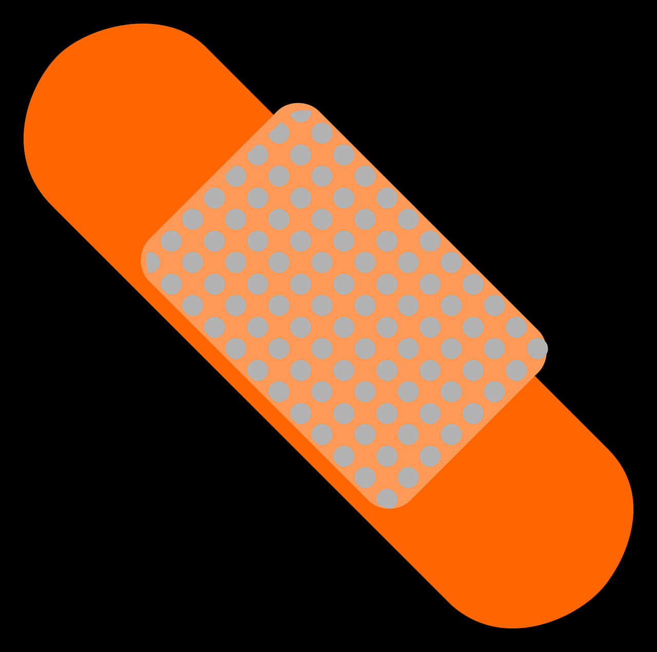 Orange Adhesive Bandage Graphic PNG Image