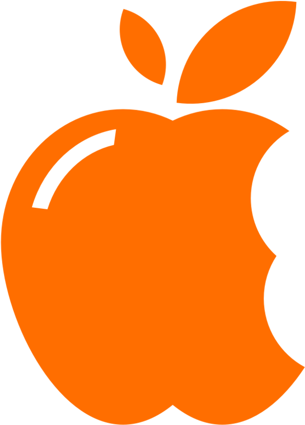 Orange Apple Hybrid Logo PNG Image