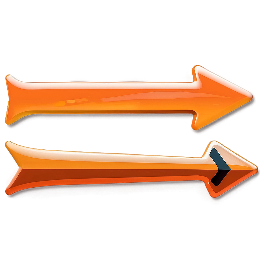 Orange Arrow Sticker Design Png Bvj PNG Image