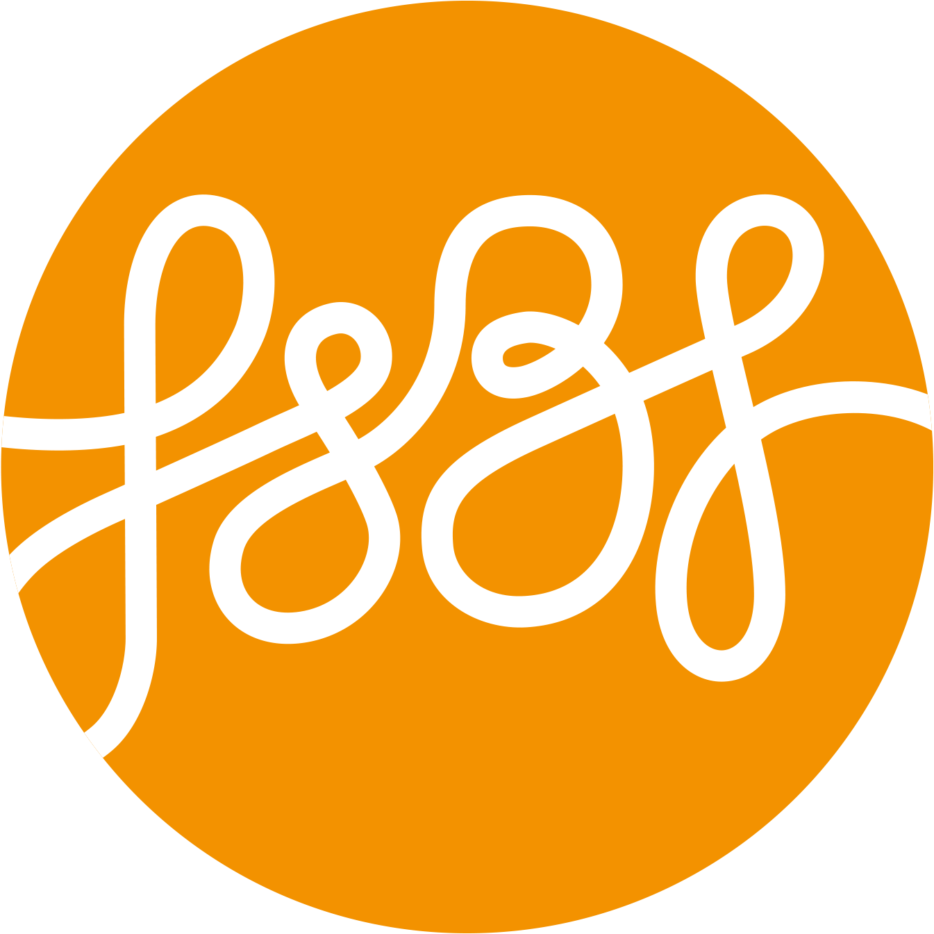 Orange Background White Logo PNG Image