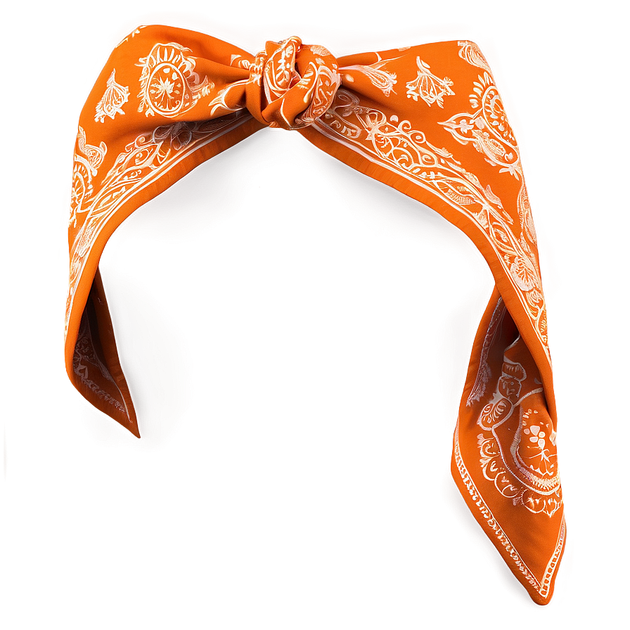 Orange Bandana Texture Png Lkl97 PNG Image