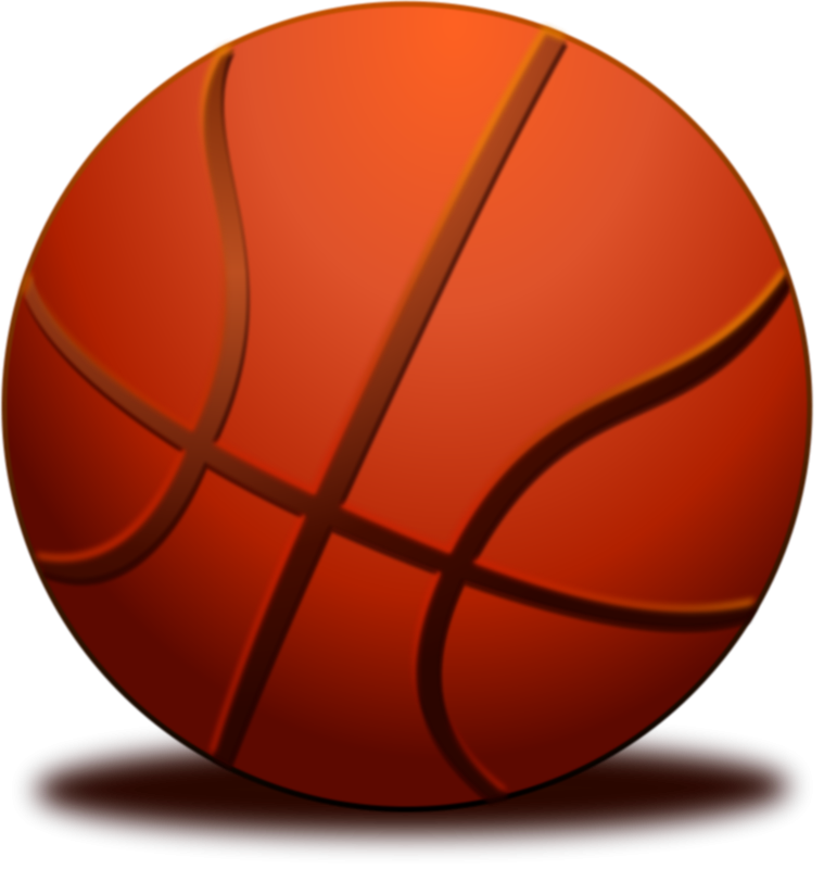 Orange Basketball Black Background PNG Image