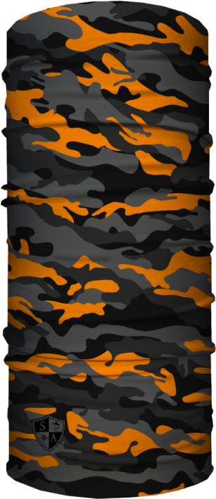 Orange Black Camouflage Pattern PNG Image