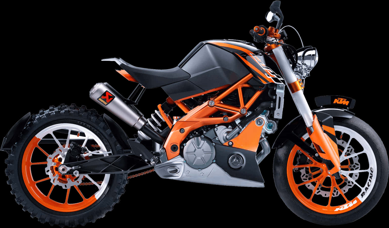 Orange Black Sport Motorcycle H D PNG Image