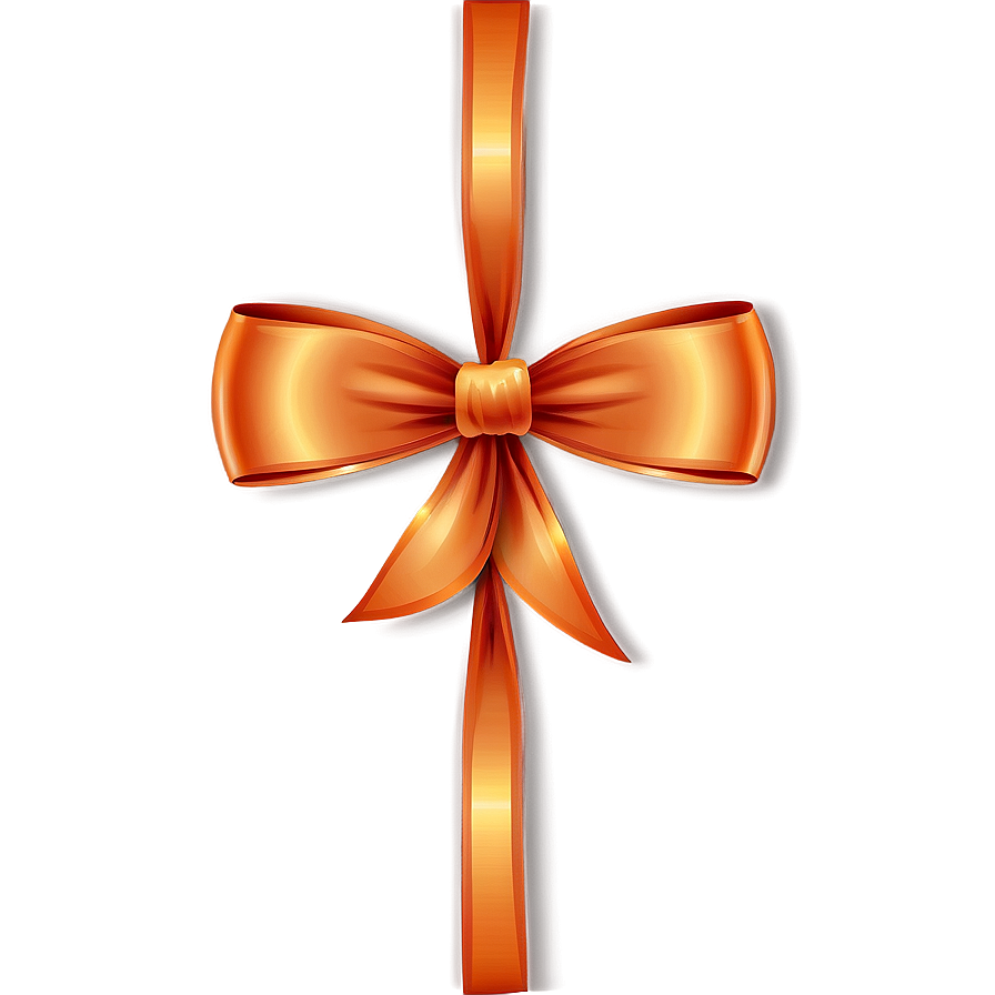 Orange Bow Clipart Png Hem PNG Image