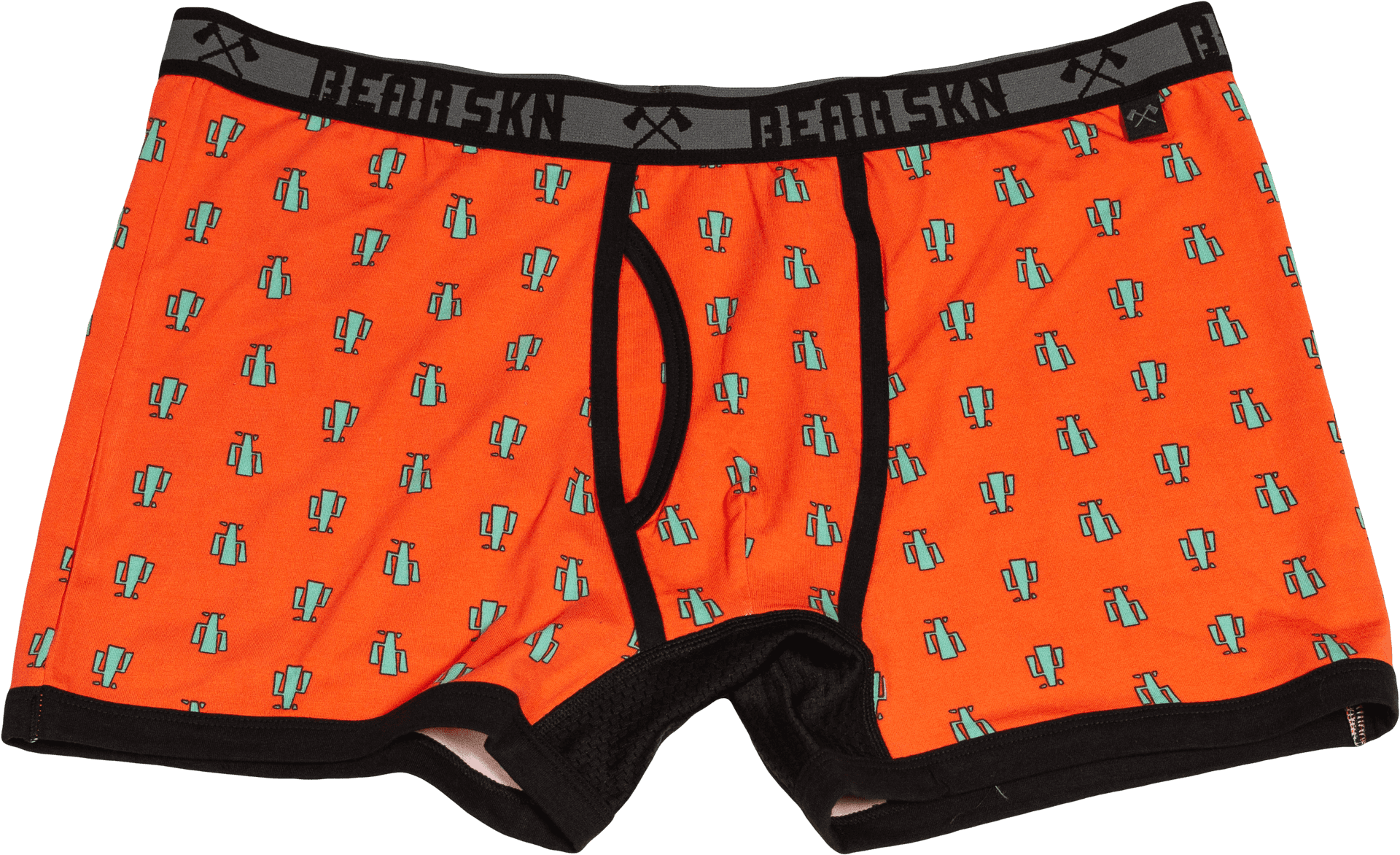 Orange Boxer Briefswith Pattern PNG Image