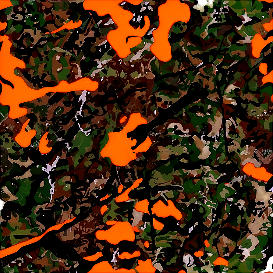 Orange Camo Design Png 05062024 PNG Image