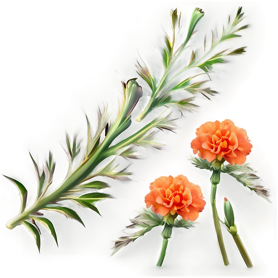 Orange Carnation Love Png Lit92 PNG Image