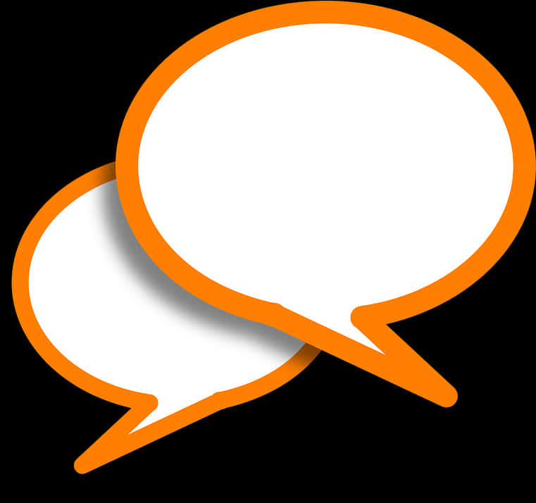 Orange Chat Bubbles Graphic PNG Image