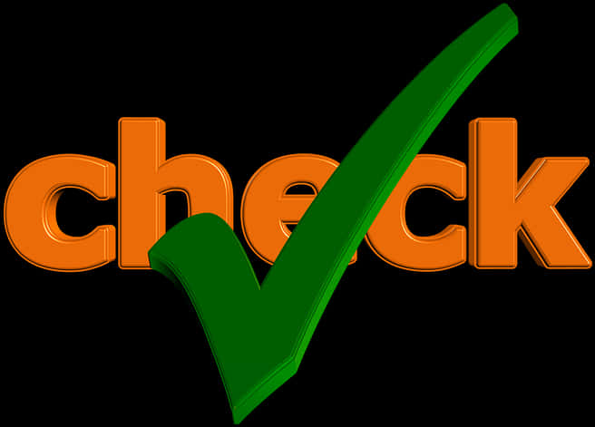 Orange Check Graphic Green Tick PNG Image