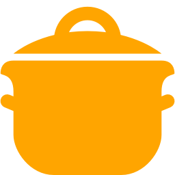 Orange Cooking Pot Icon PNG Image