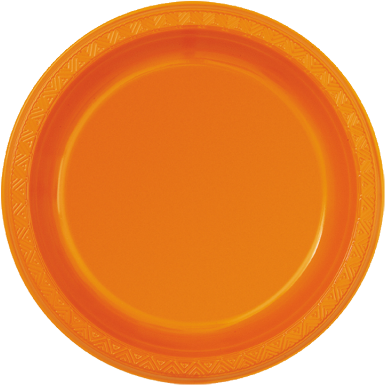 Orange Empty Dinner Plate PNG Image