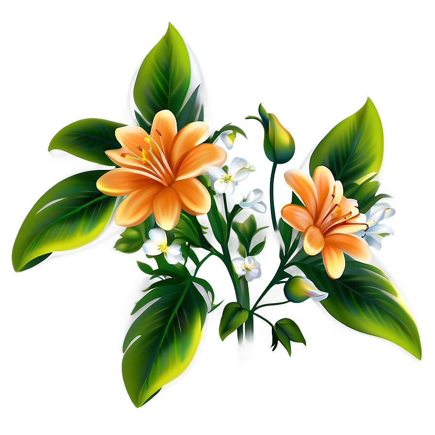 Orange Flower Clipart Png Bvg92 PNG Image