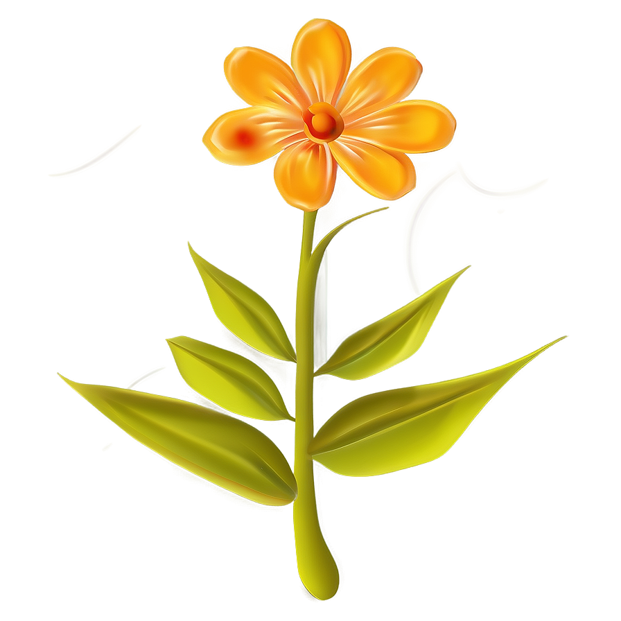 Orange Flower Clipart Png Wpf42 PNG Image