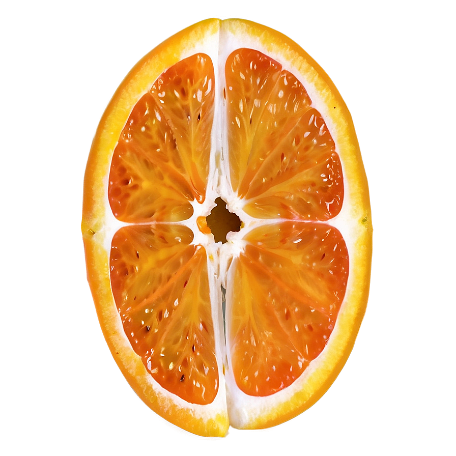 Orange Fruit Cut In Half Png 1 PNG Image