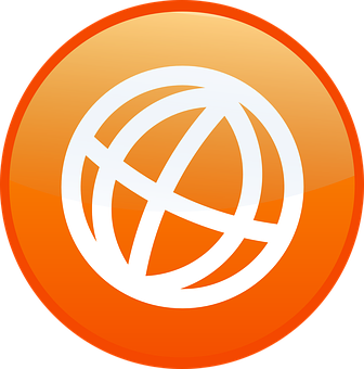 Orange Global Network Icon PNG Image