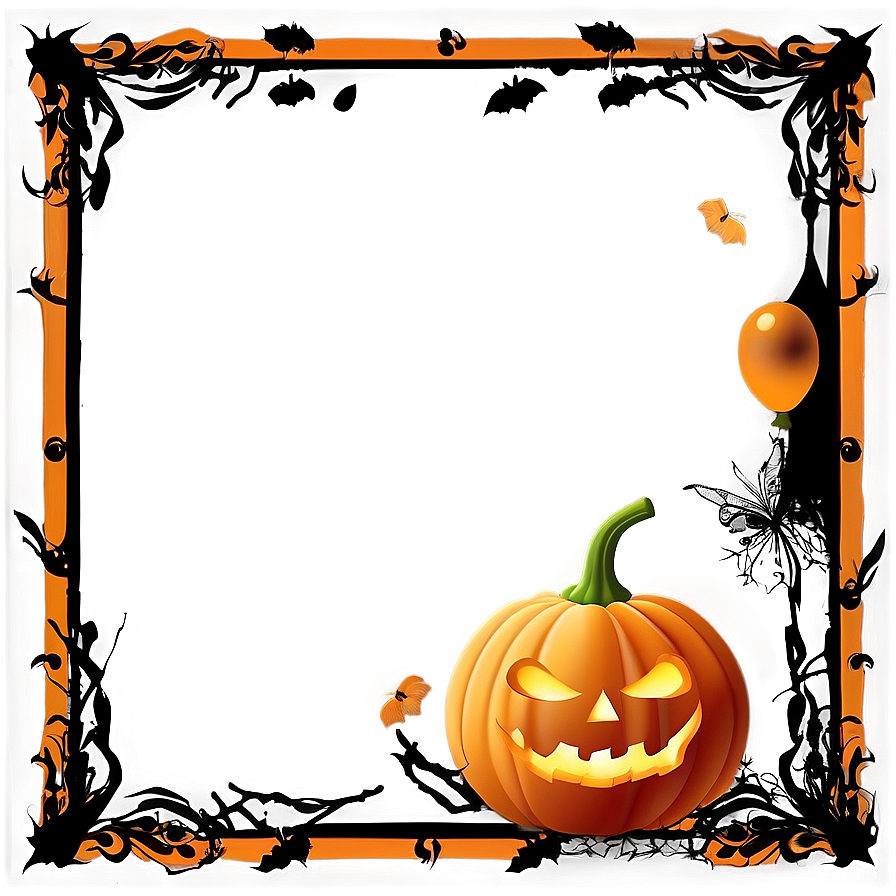 Orange Halloween Border Png 38 PNG Image