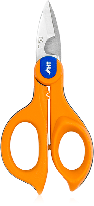 Orange Handled Scissors PNG Image