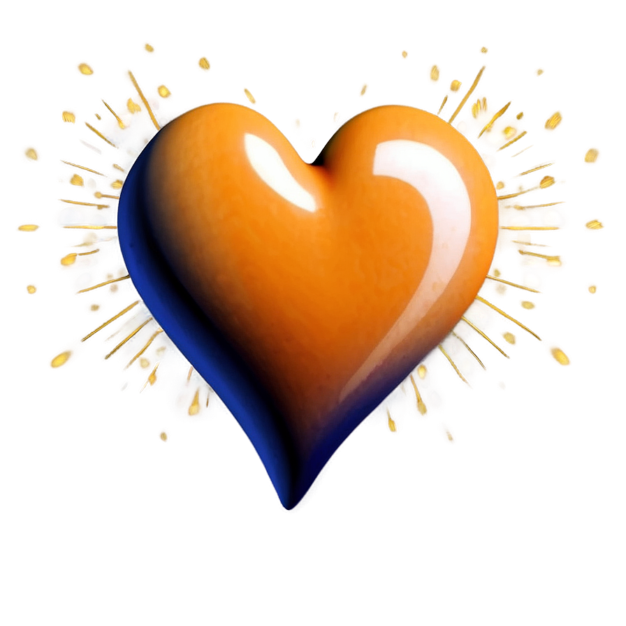 Orange Heart Emoji Png Graphic Wkl PNG Image