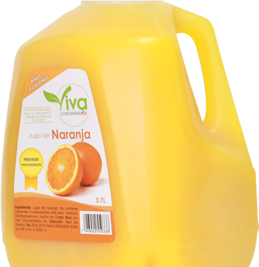 Orange Juice Plastic Jug3.7 L PNG Image