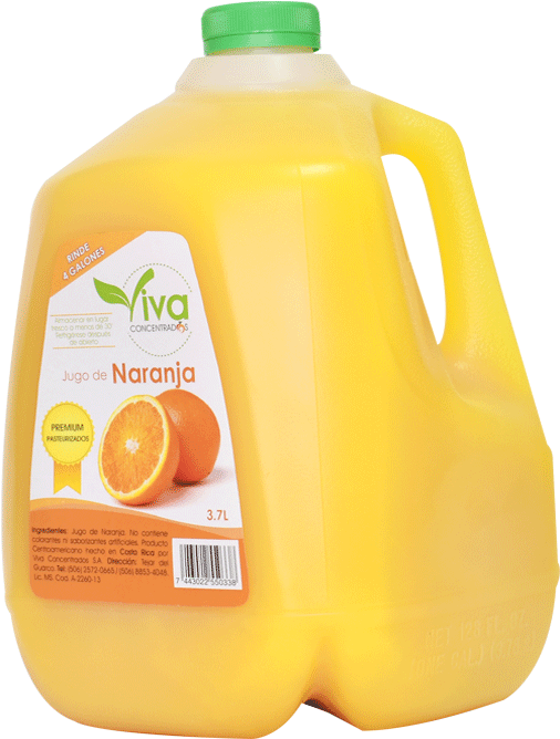 Orange Juice Plastic Jug3.7 L PNG Image