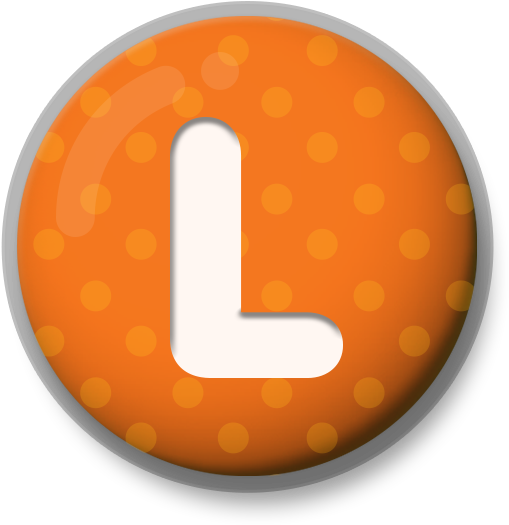 Orange Letter L Icon PNG Image