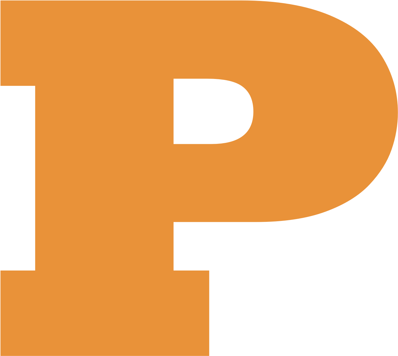 Orange Letter P Logo PNG Image