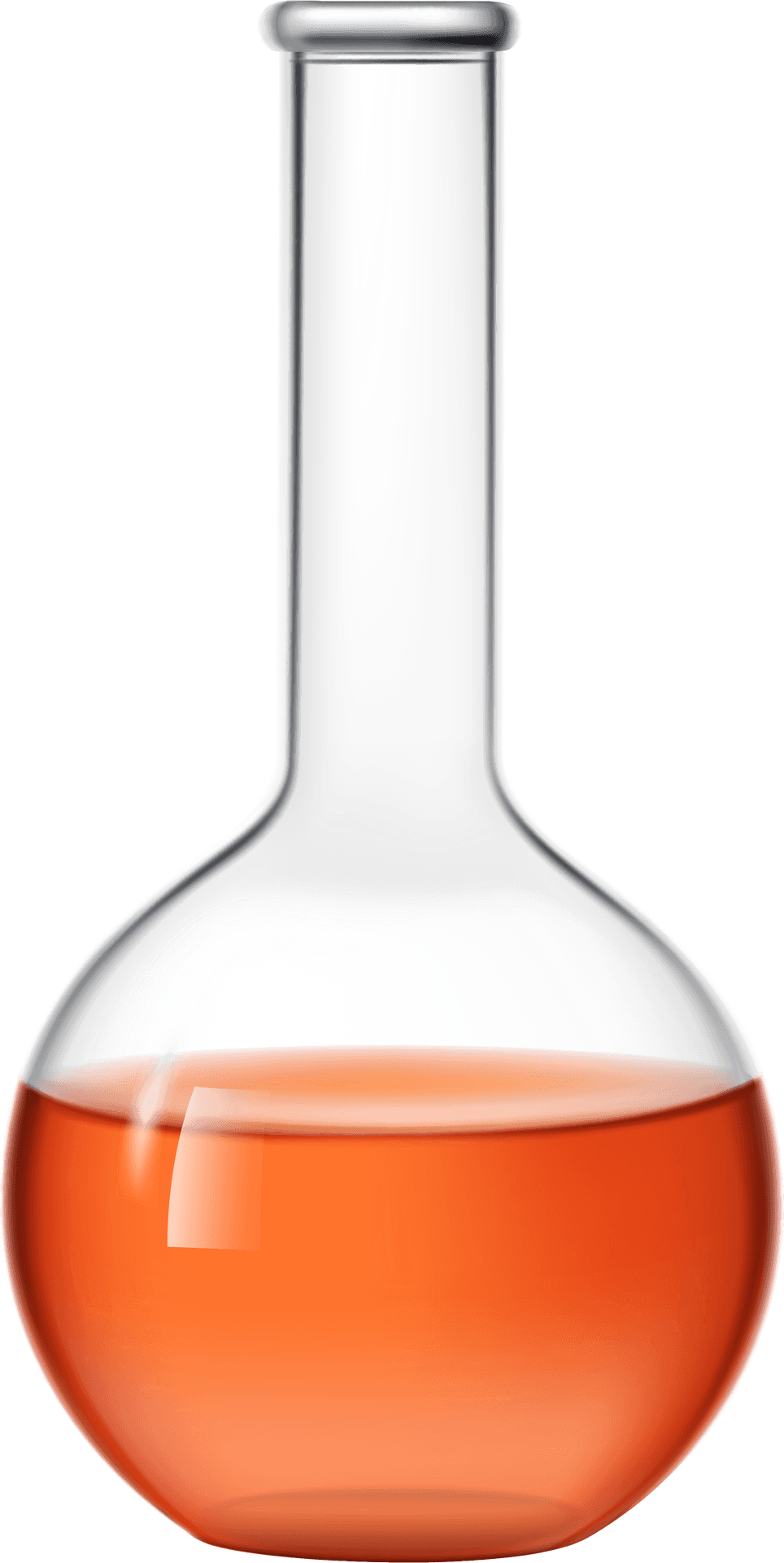 Orange Liquidin Flask PNG Image