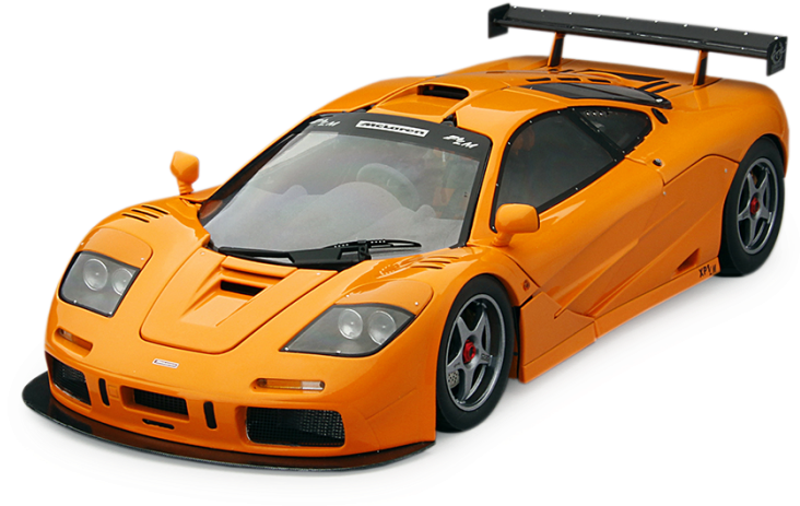 Orange Mc Laren F1 G T R Racecar PNG Image