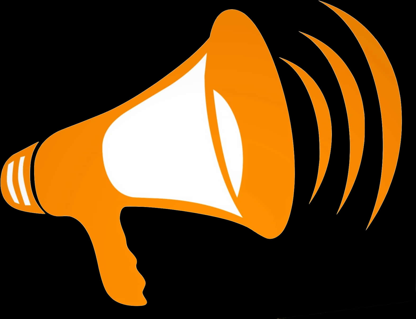 Orange Megaphone Icon PNG Image