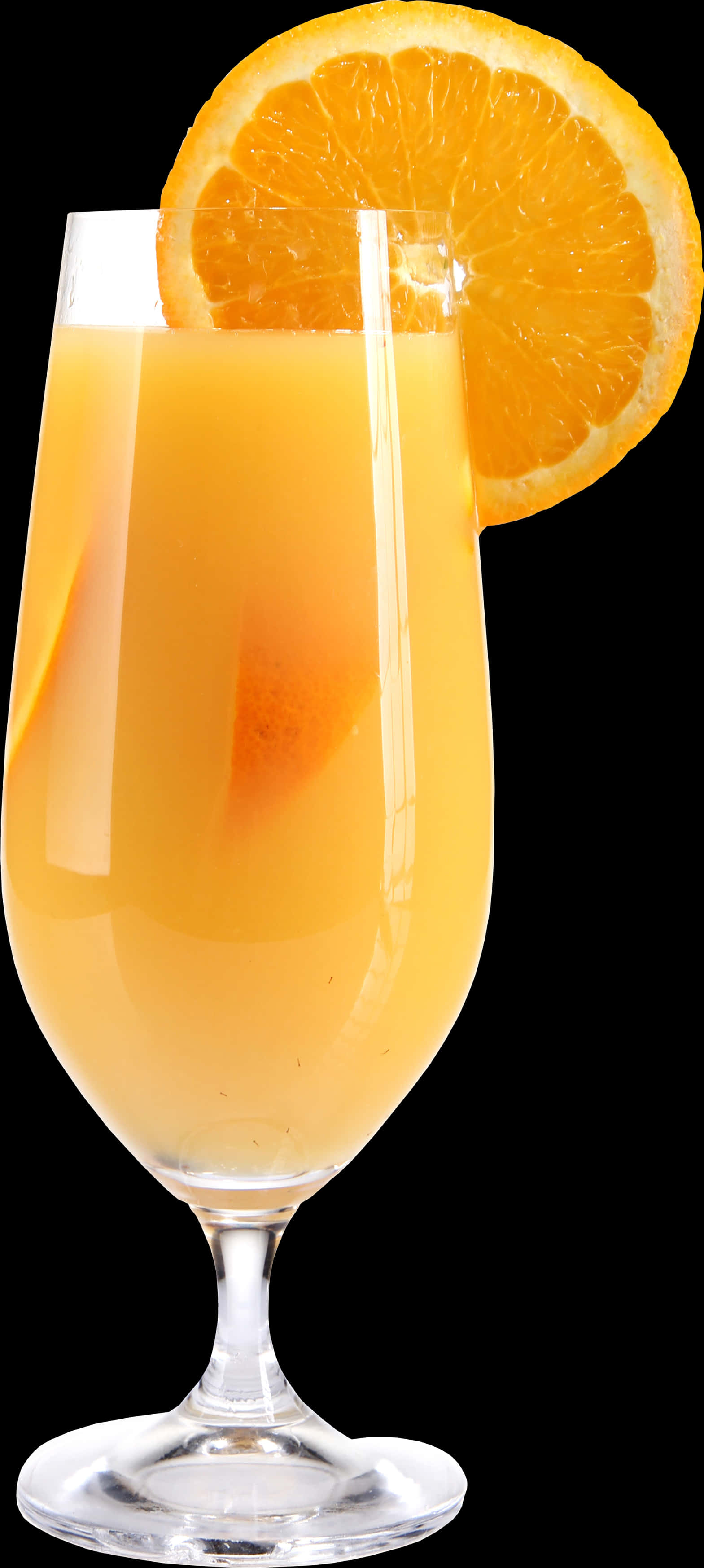 Orange Mimosa Cocktail Glass PNG Image